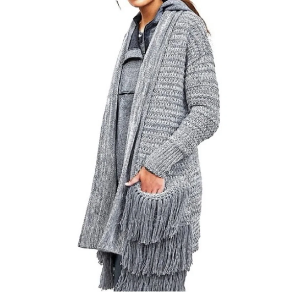BANANA REPUBLIC Fringe Cardigan R. $168 - Picture 1 of 11